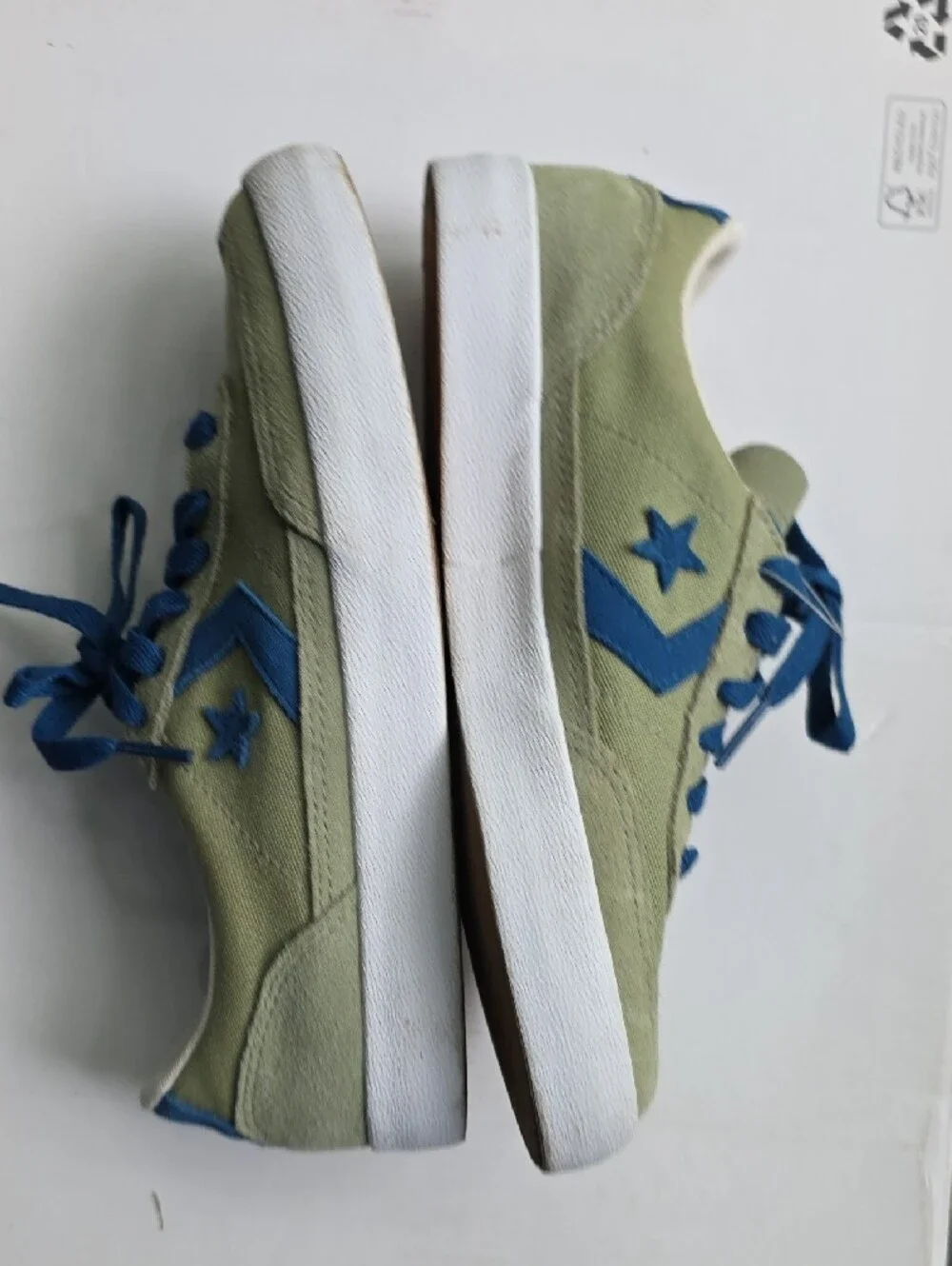 Converse Kids Olive and Blue Low-Top Sneakers
